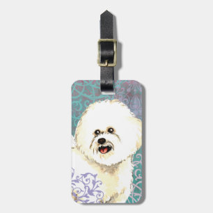 Elegant Bichon Frise Bagagebricka