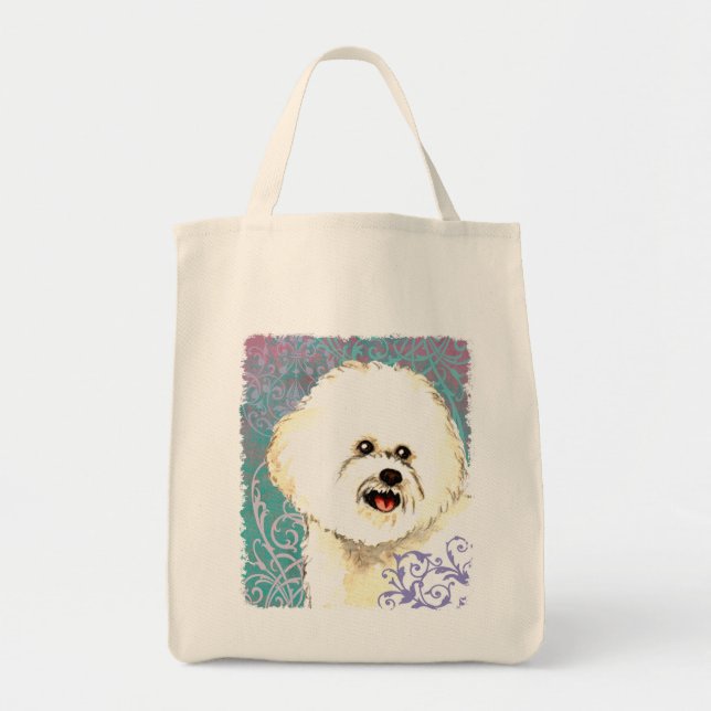 Elegant Bichon Frise Tygkasse (Framsidan)
