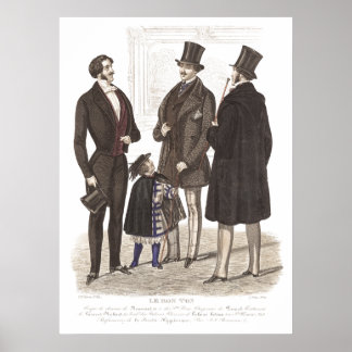 Elegant Biedermeier Mina i Top hat Poster