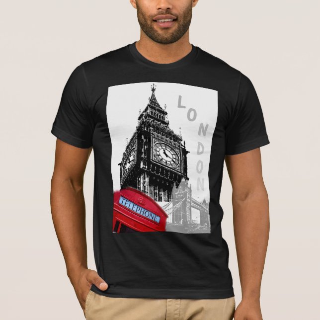 Elegant Big Ben Clock Torn London Red Telefon T Shirt (Framsida)