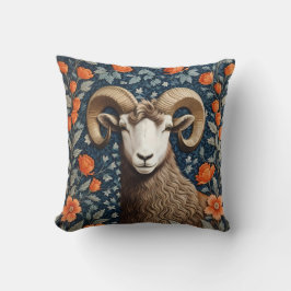 Elegant Big Horn Sheep William Morris Inspired Kudde
