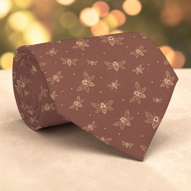 Elegant bikupa mönster skräddarsydd slips (Skapare uppladdad)