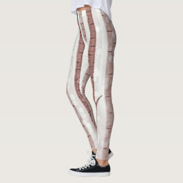 Elegant Birch Träd Forest Acrylic Artwork | Leggings