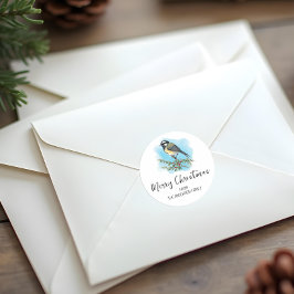 Elegant Bird-jul Runt Klistermärke