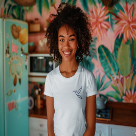 Elegant Bird Luxury Line Art T Shirt