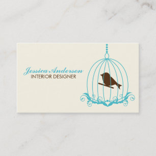 Elegant Birdcage Visitkort