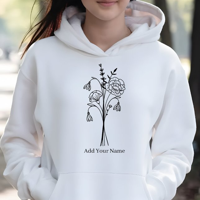 Elegant Birth Flower Bouquet Wildblomma Customized T Shirt (Skapare uppladdad)
