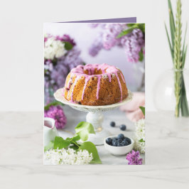 Elegant Birthday Cake Kort