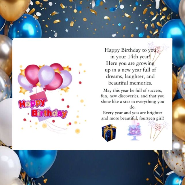 Elegant Birthday Card for Her – Personalized Greet Folierat Kort (Skapare uppladdad)
