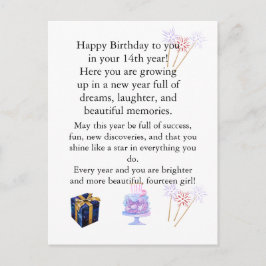 Elegant Birthday Card for Her – Personalized Greet Helg Vykort