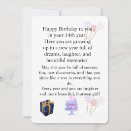 Elegant Birthday Card for Her – Personalized Greet Inbjudningar
