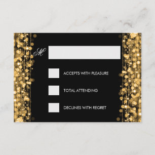 Elegant Birthday OSA Sparkles Guld Kort