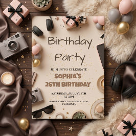 Elegant Birthday Party for Adults Inbjudningar