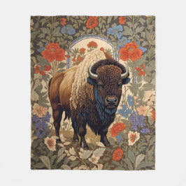 Elegant Bison William Morris Inspired Fleecefilt
