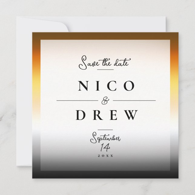 Elegant Björn Pride Bröllop  Spara Datumet (Framsida)