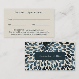 Elegant - blå Abstrakt Modern Tidsbeställning Kort