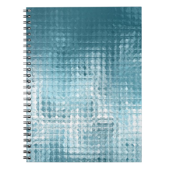Elegant Blå Abstrakt: Vacker Bakgrund Anteckningsbok (Framsidan)