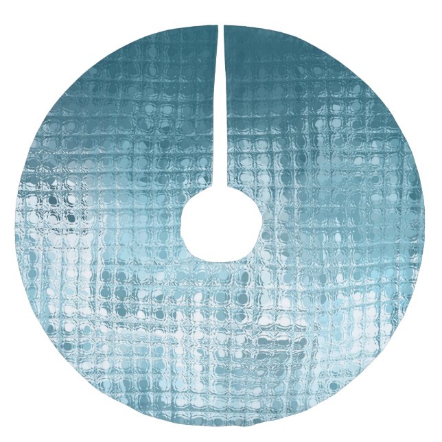 Elegant Blå Abstrakt: Vacker Bakgrund Julgransmatta Borstad Polyester (Framsidan)