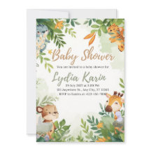 Elegant Blå Akvarell Baby Shower Inbjudan med
