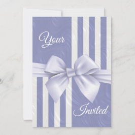 Elegant blå blomsterbröllopsinbjudan i periwinkle inbjudningar