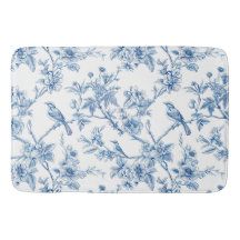 Elegant blå blomsterglasur Chinoiserie