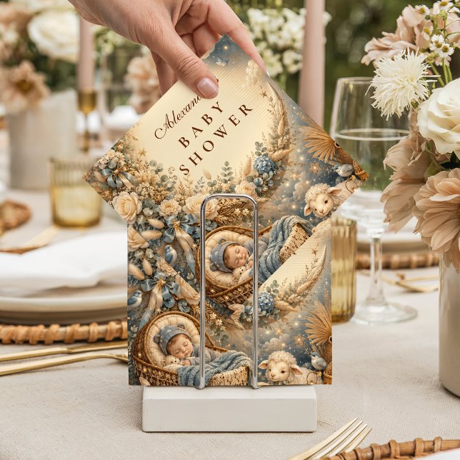 Elegant Blå Boho Barnkalas Pappersservett (Skapare uppladdad)
