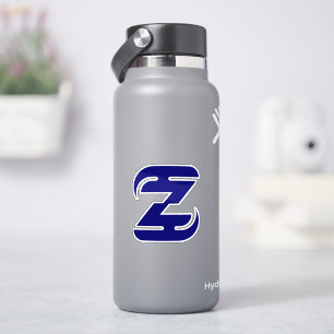 Elegant blå bokstav Z monogram Klistermärken