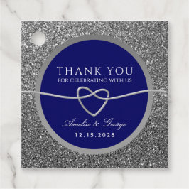 Elegant Blå Bröllop Tack Gåvor Etiketter