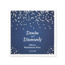 Elegant Blå Denim och Diamanter Sjungningsfest