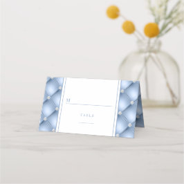 Elegant blå diamant tuffsat bröllop placeringskort