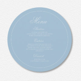 Elegant blå diamantbröllop meny