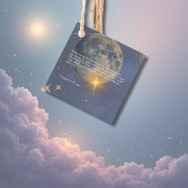 elegant blå galaxy celestial himmel bröllop gåvor etiketter