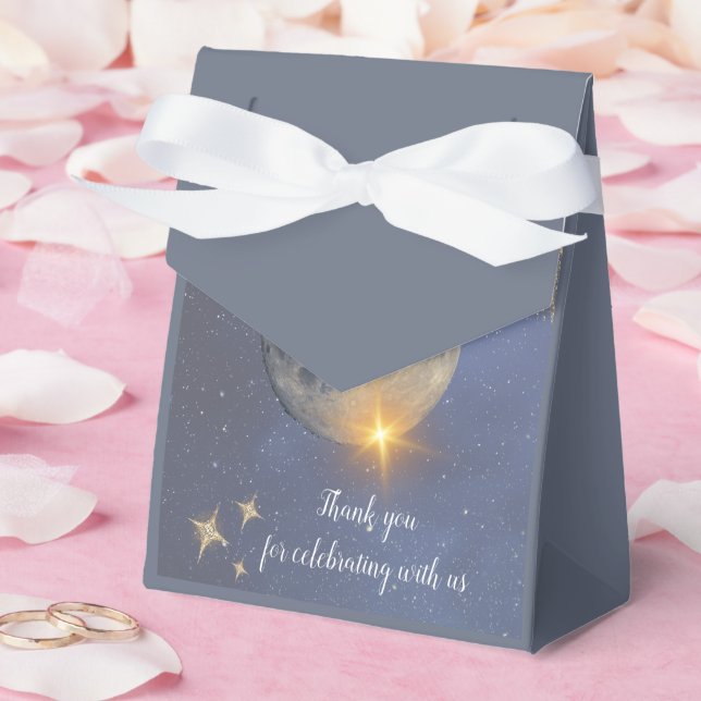 elegant blå galaxy himmel bröllop presentaskar (Bröllop)