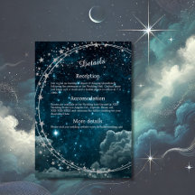 elegant blå galaxy himmel bröllop