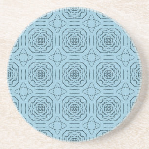 Elegant blå geometrisk linje konst sömlöst mönster underlägg