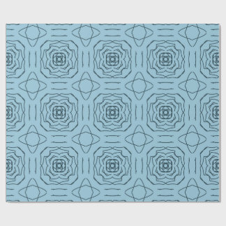 Elegant Blå Geometrisk Linjekonst Sömlöst Mönster Presentpapper