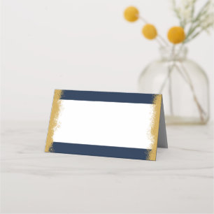 Elegant blå Guld, kantad Placeringskort