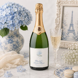 Elegant blå hortensia bröllopsdusch
