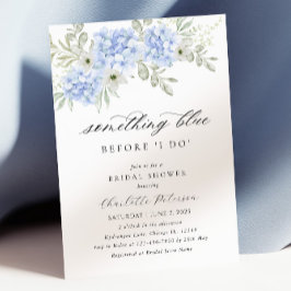 Elegant blå hortensia bröllopsdusch-inbjudan inbjudningar