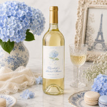Elegant blå hortensia bröllopsdusch