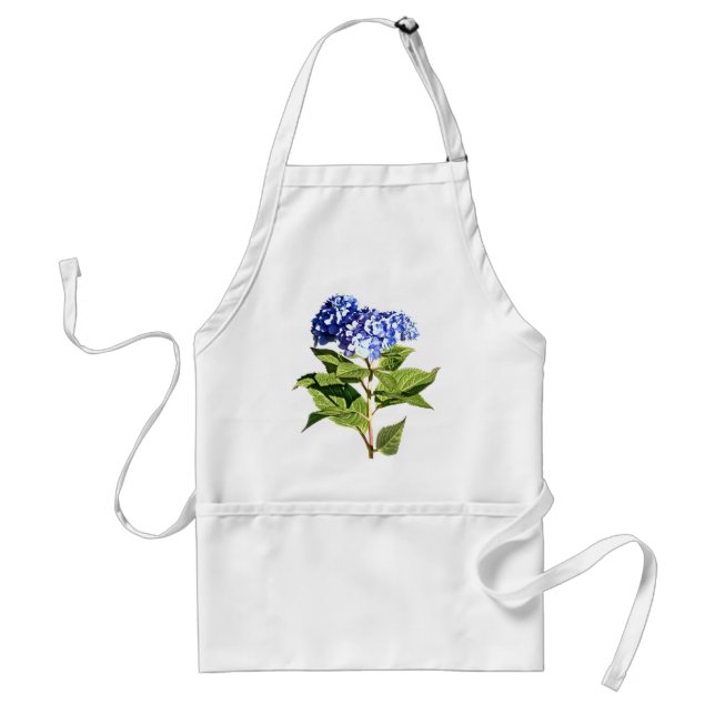 Elegant blå hortensia förkläde (Framsidan)
