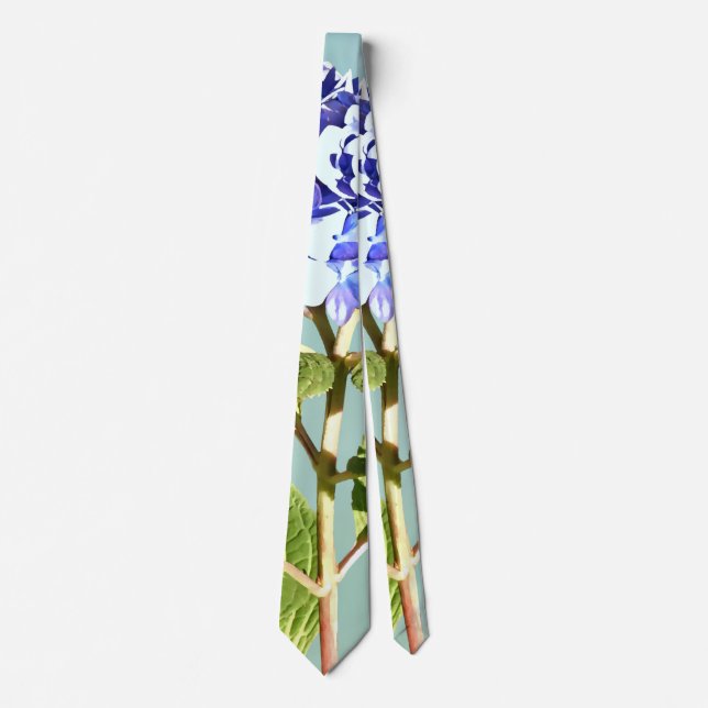 Elegant blå hortensia slips (Framsida)