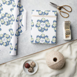 Elegant blå hortensia sommar vår baby shower presentpapper