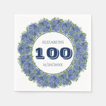 Elegant Blå Hydrangea Blomster 100-årsfirande