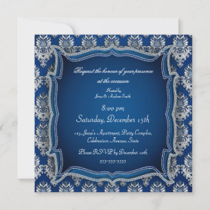 Elegant blå jeweldamm varje inbjudan från tillfäll