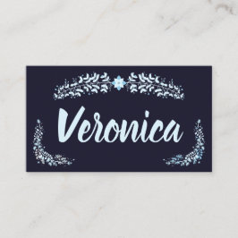 Elegant Blå jul Placeringskort