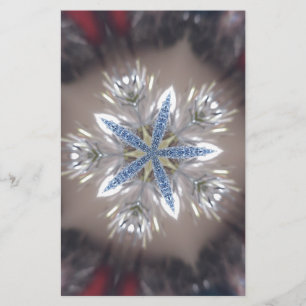 Elegant Blå julstjärna, svart, vit julstjärna Brevpapper