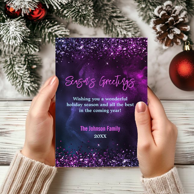 Elegant blå lila marmor jul nytt år (Skapare uppladdad)