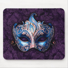 Elegant blå maskeradmask musmatta