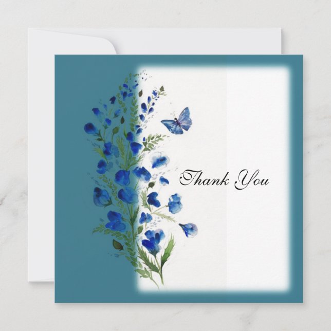 Elegant blå med blommor (Framsida)